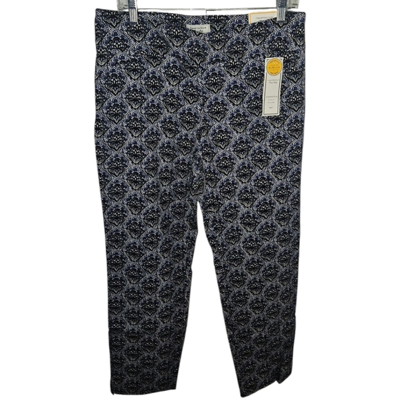 NWT Charter Club Pant Shop Slim Leg Paisley Printed Pants - Picture 1 of 3